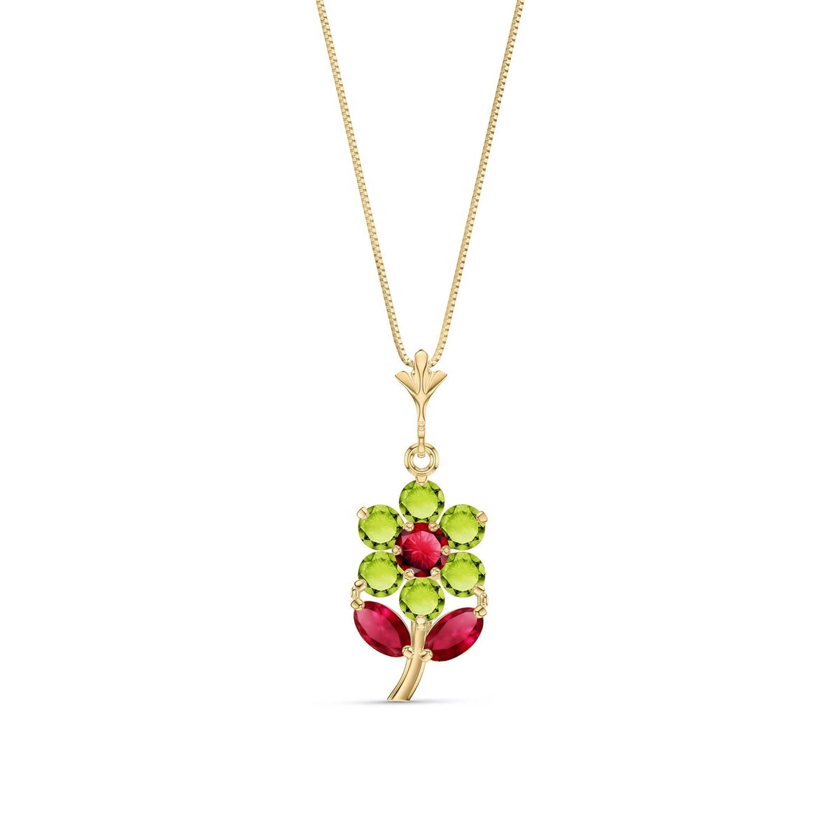 Yellow Gold Peridot & Ruby — Tomasina