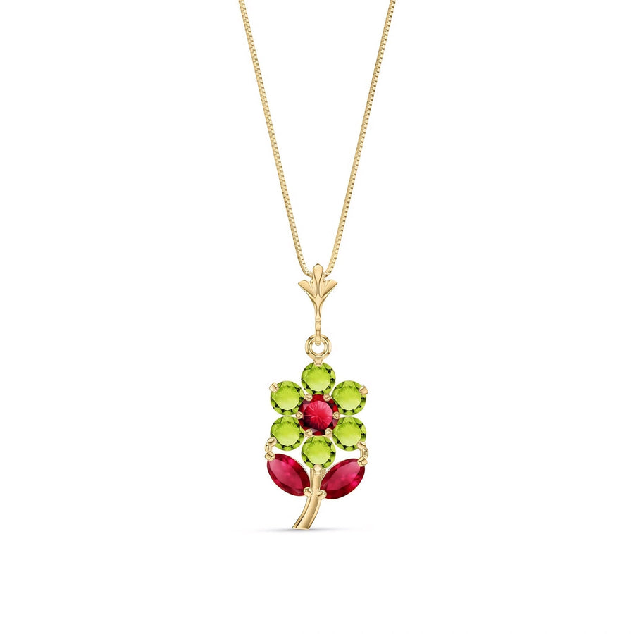 Yellow Gold Peridot & Ruby — Tomasina