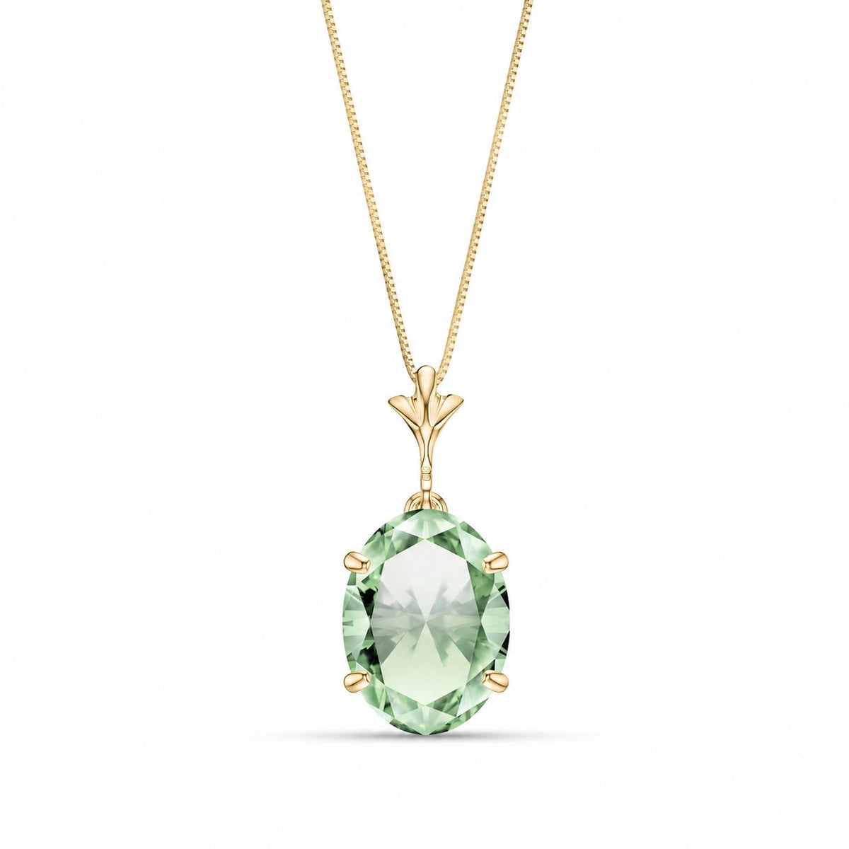 Yellow Gold Green Amethyst — Ubaldina
