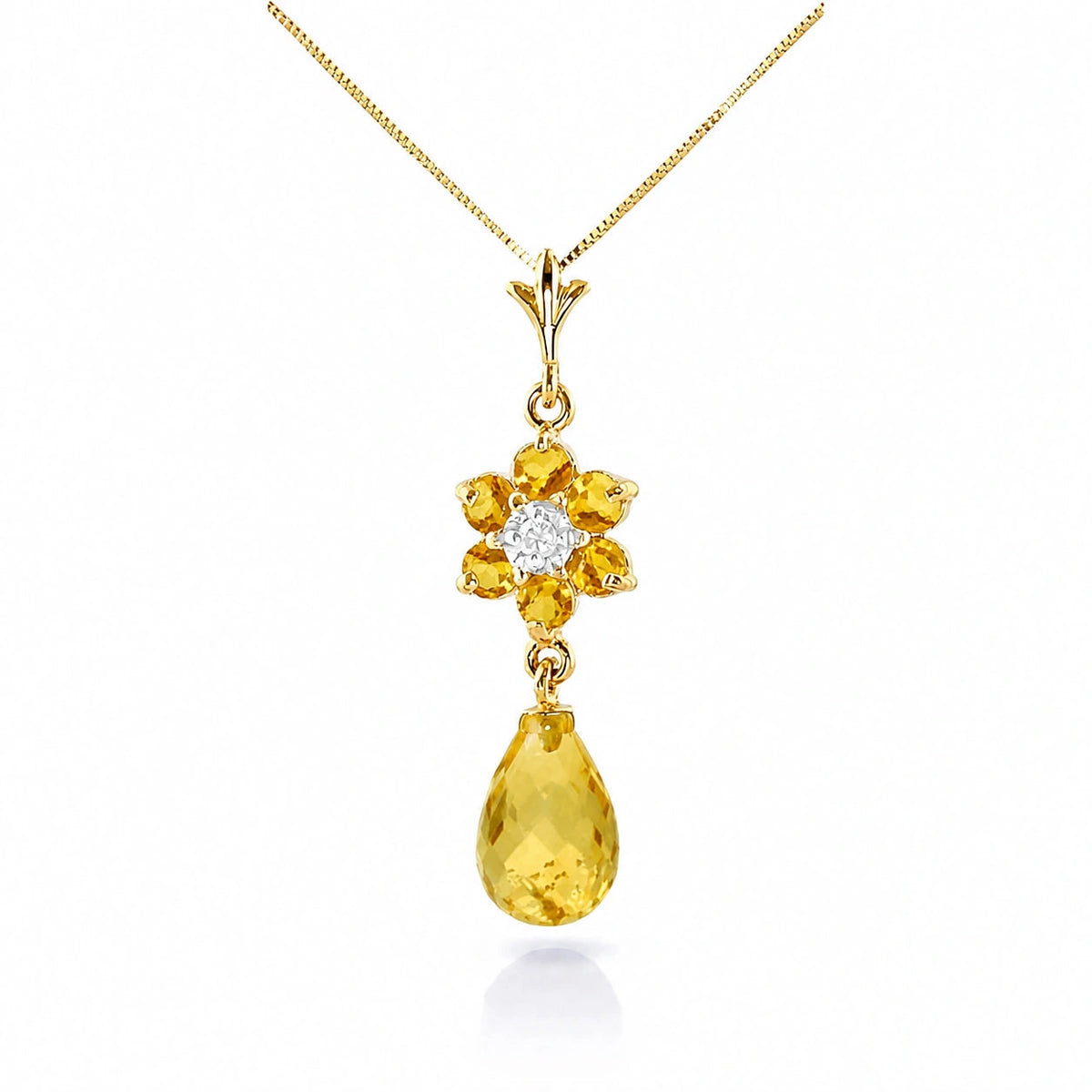 Yellow Gold Diamond & Citrine — Zeffirina