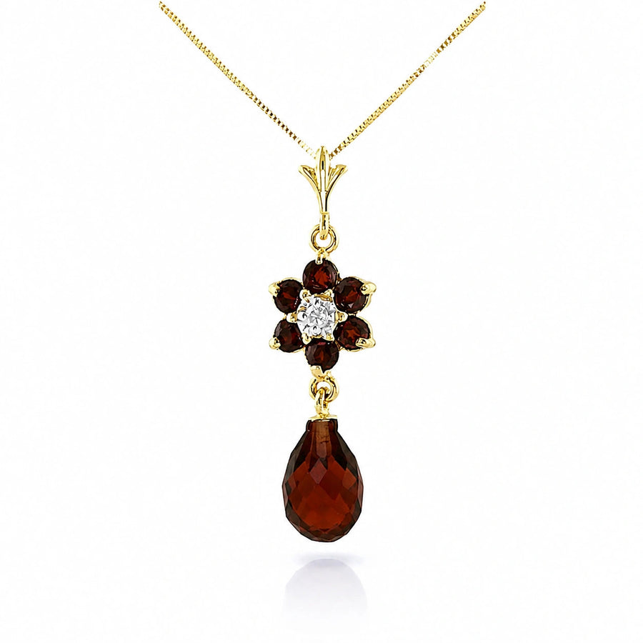 Yellow Gold Diamond & Garnet — Zeffirina