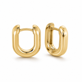 Yellow Gold — Arco Piccolo Huggie Earrings — view 1
