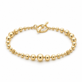 Yellow Gold — Rosario Sphere Chain Bracelet — view 1