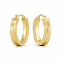 Yellow Gold — Portico Medium Hoop Earrings — view 1