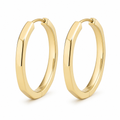 Yellow Gold — Arco Grande Hoop Earrings — view 1