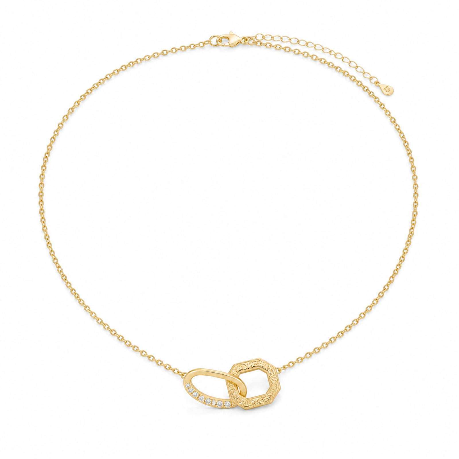 Yellow Gold — Vincolo Diamond Necklace — view 2