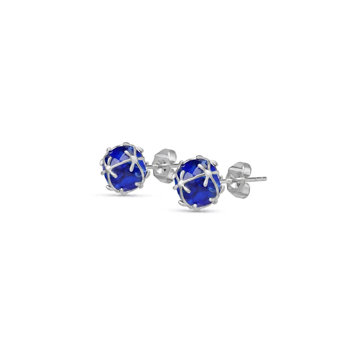 White Gold Sapphire Stud Earrings — Alida — main product view