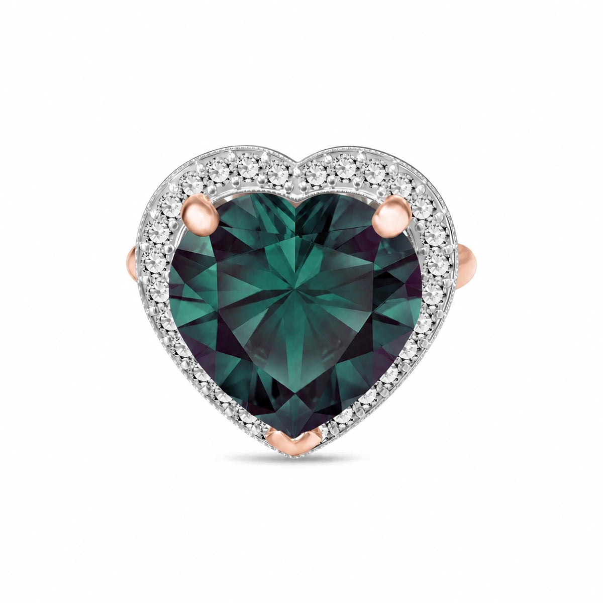 Rose Gold Alexandrite & Diamond Ring — Candida — alternate product view