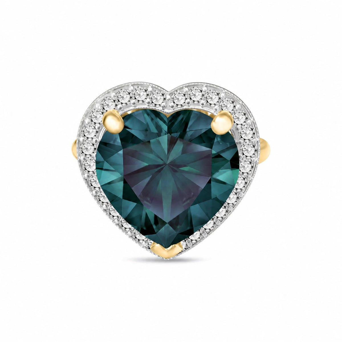 Yellow Gold Alexandrite & Diamond Ring — Candida — alternate product view