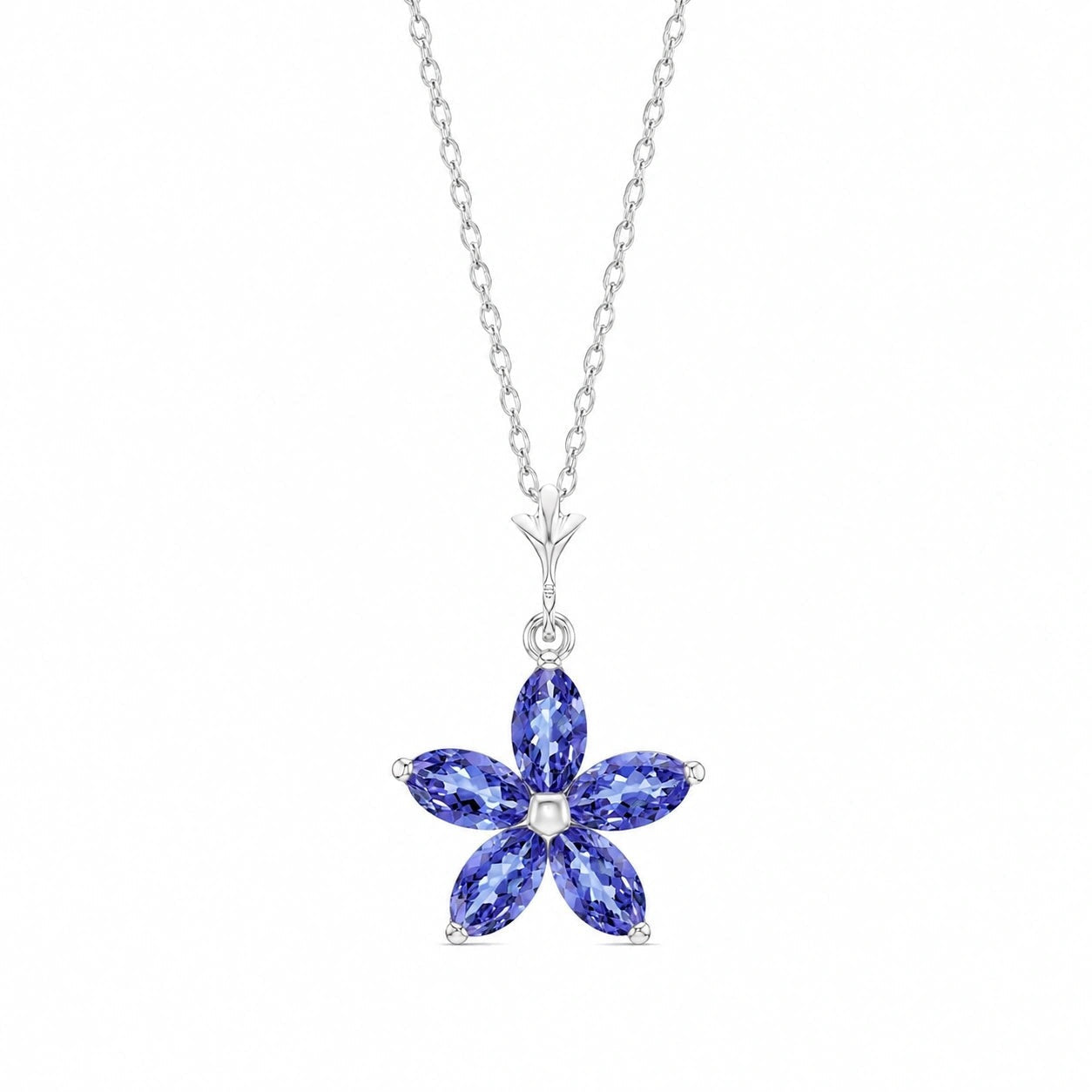 White Gold Grace Necklace Tanzanite 10K — Melissa