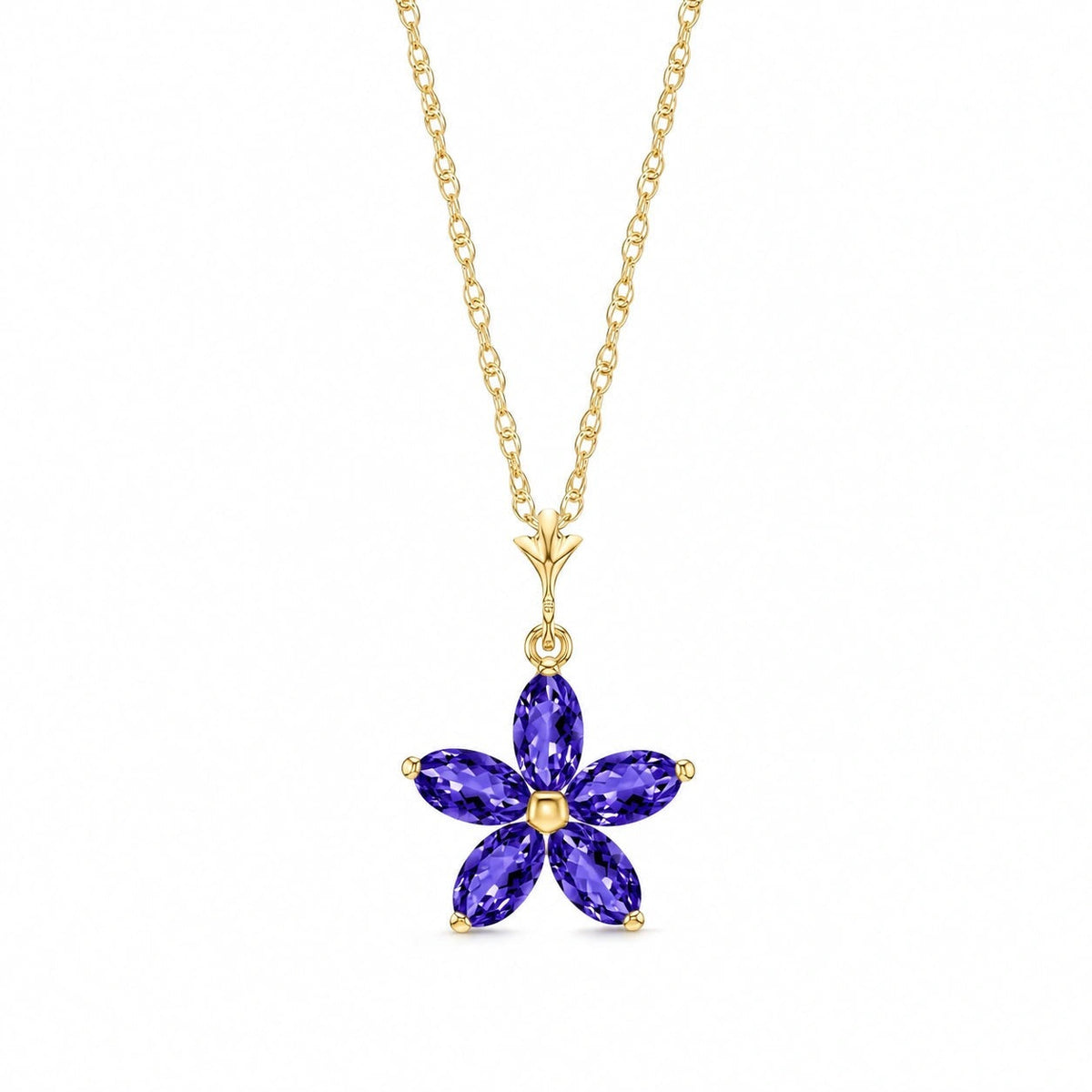 Yellow Gold Grace Necklace Tanzanite 10K — Melissa