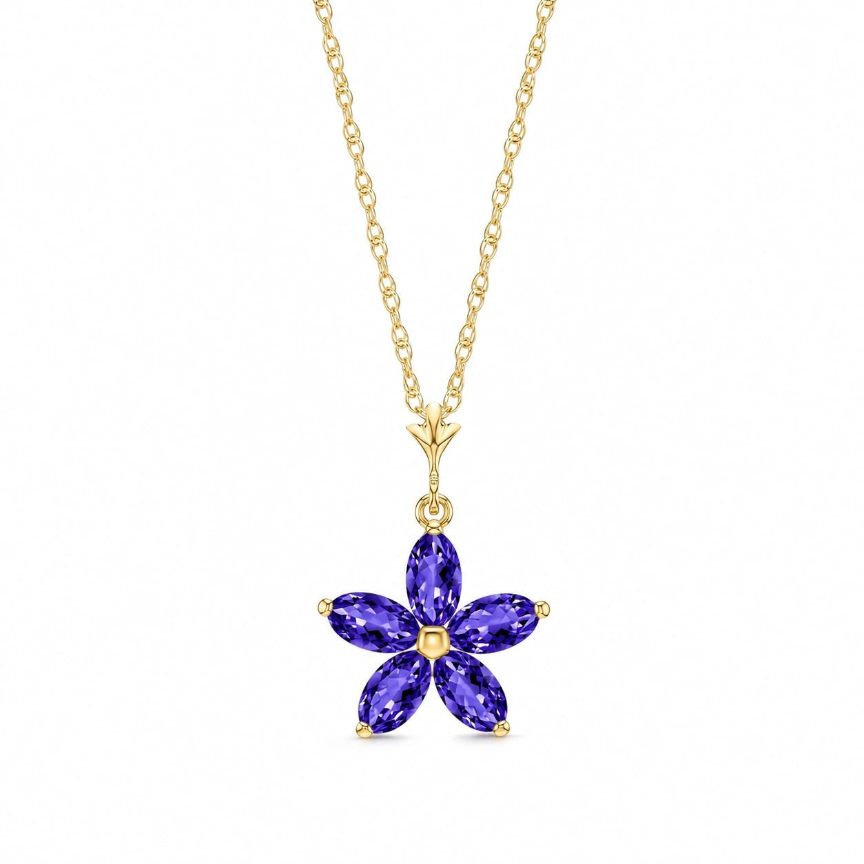 Yellow Gold Grace Necklace Tanzanite 10K — Melissa