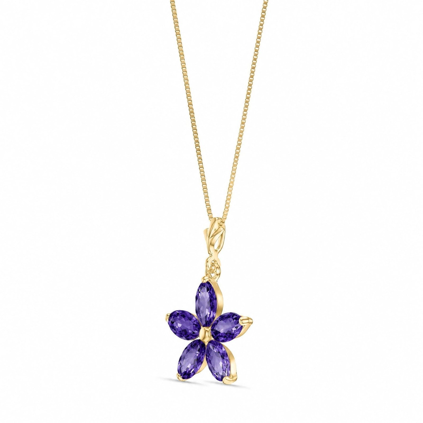 Yellow Gold Grace Necklace Tanzanite 10K — Melissa