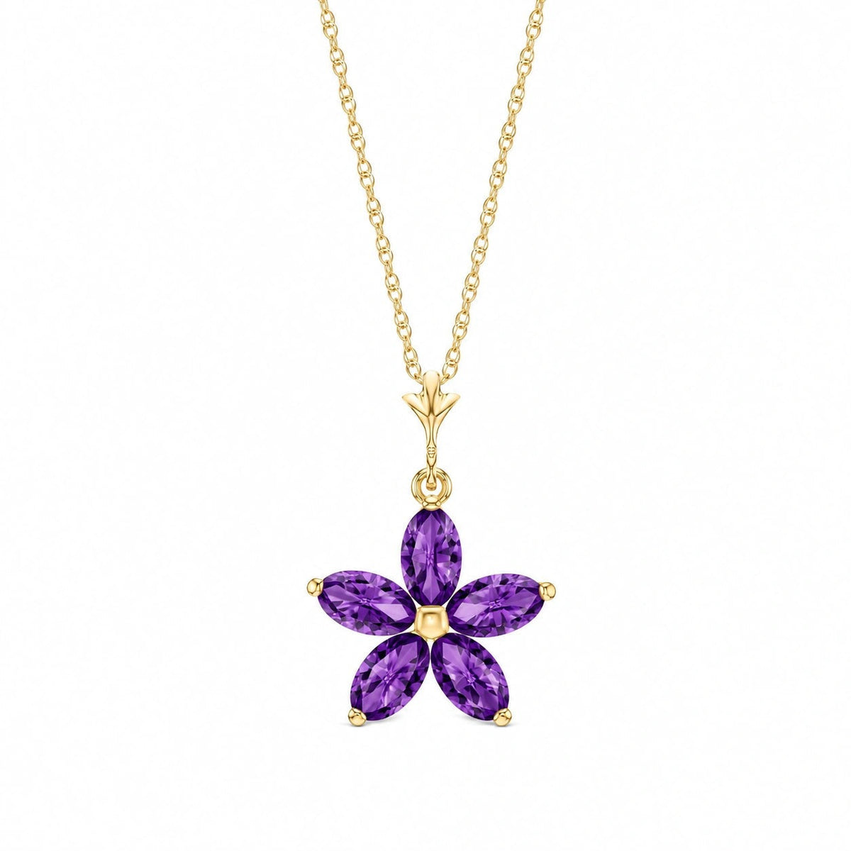 Yellow Gold Grace Necklace Amethyst 10K — Melissa