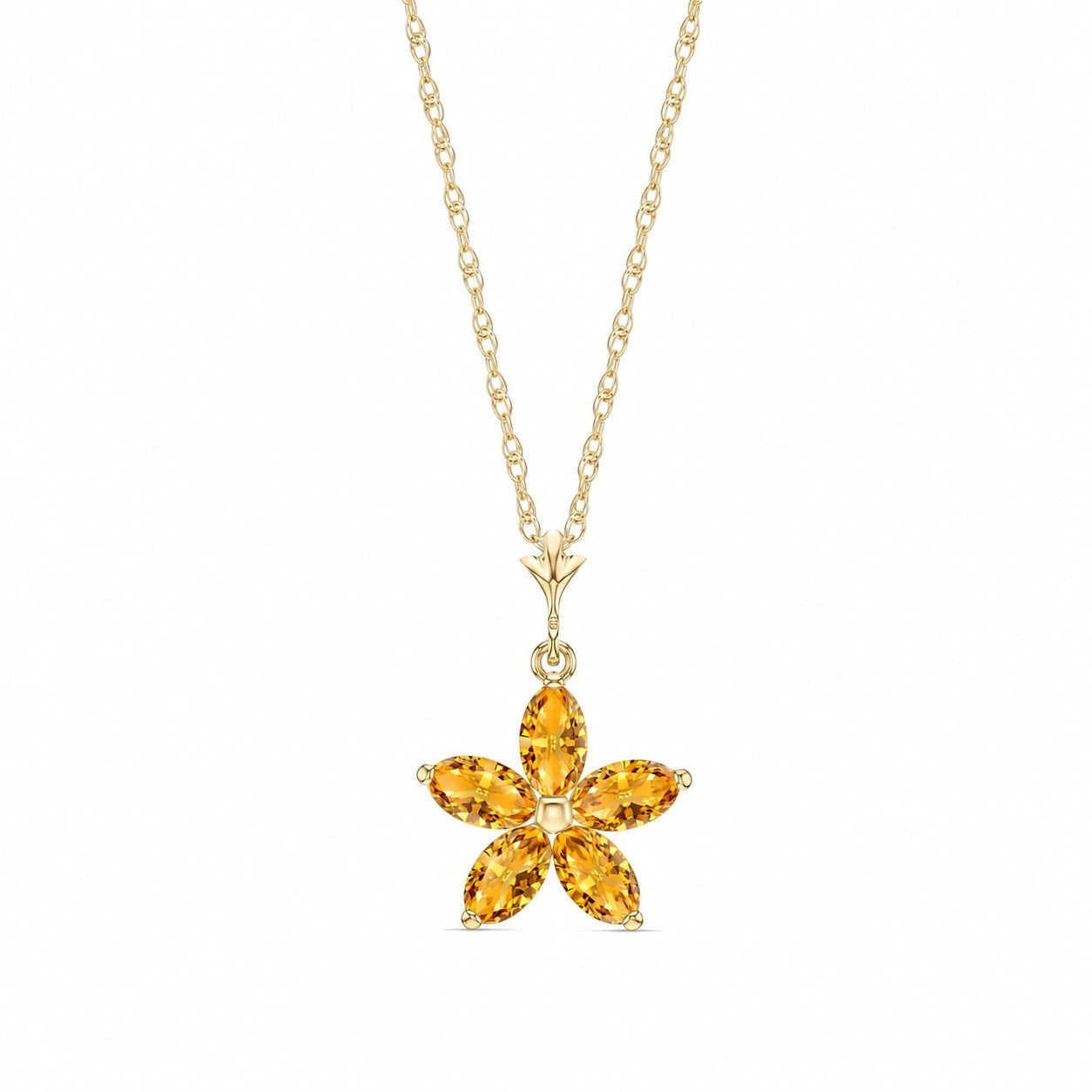 Yellow Gold Grace Necklace Citrine 10K — Melissa