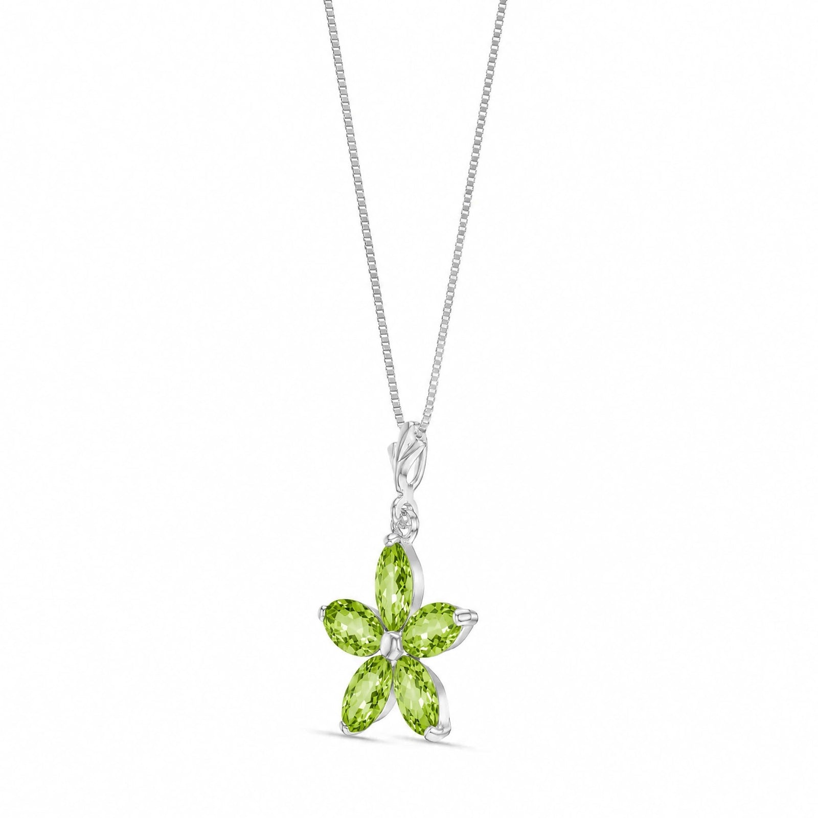 White Gold Grace Necklace Peridot 10K — Melissa