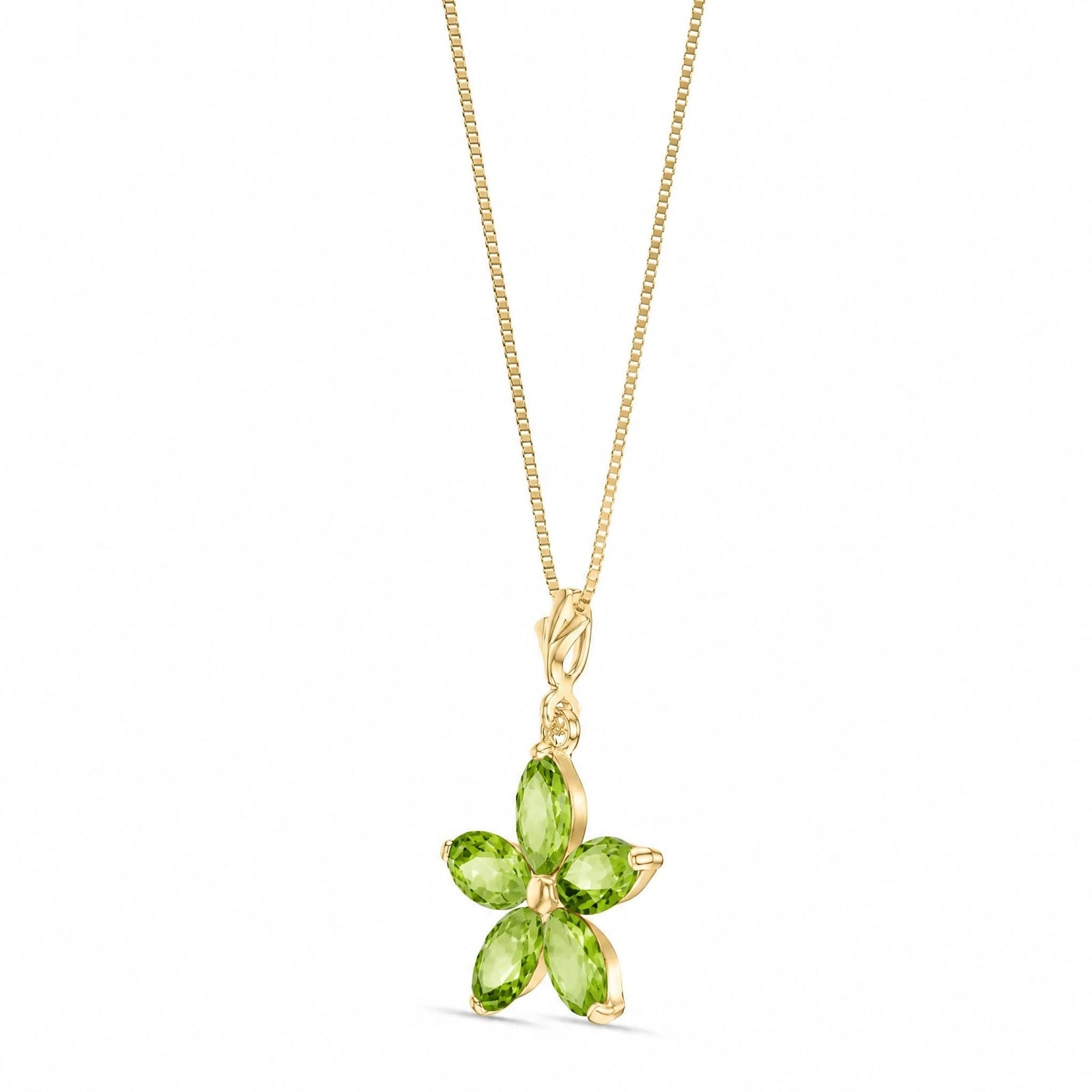 Yellow Gold Grace Necklace Peridot 10K — Melissa