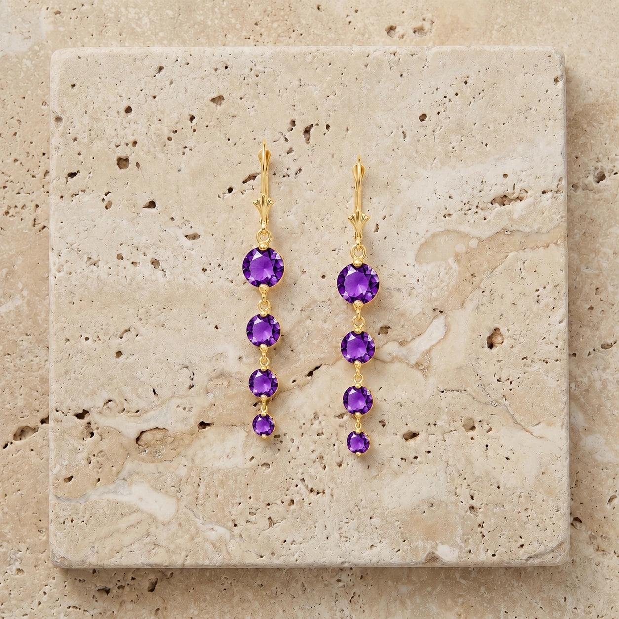 Yellow Gold Amethyst — Mariadelfina
