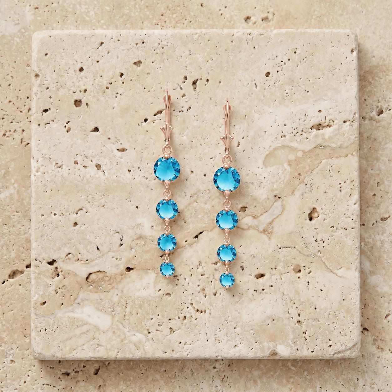 Rose Gold Blue Topaz — Mariadelfina