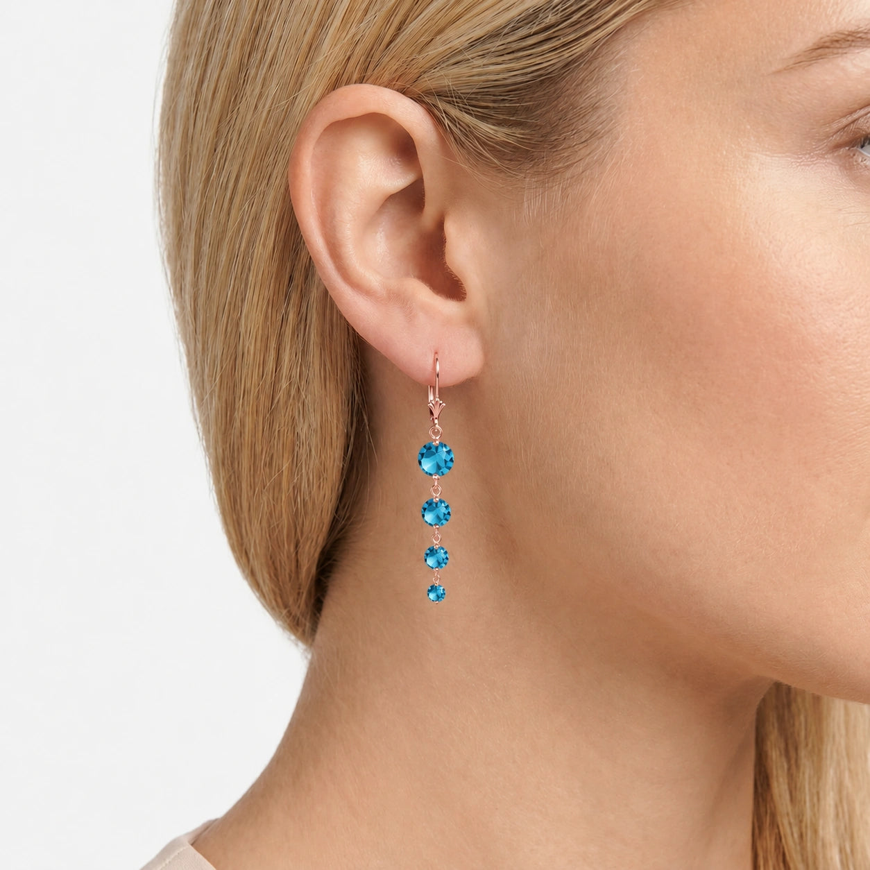 Rose Gold Blue Topaz — Mariadelfina