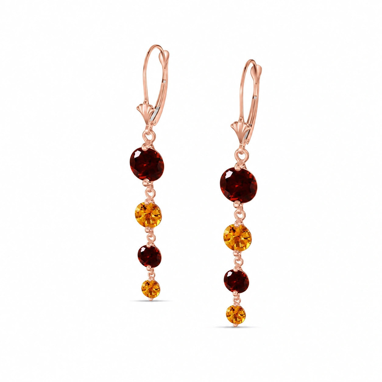Rose Gold Citrine & Garnet — Mariadelfina