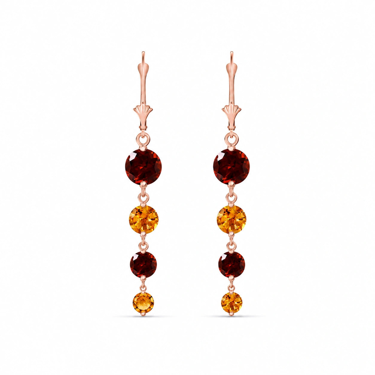 Rose Gold Citrine & Garnet — Mariadelfina