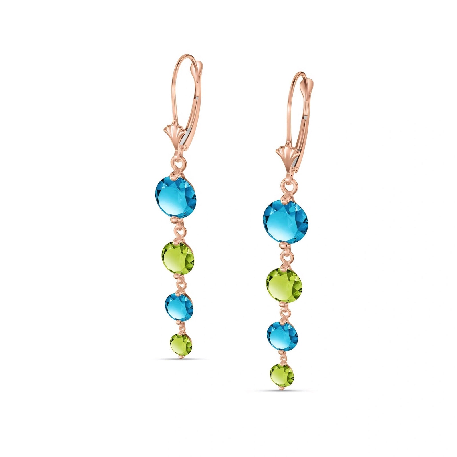 Rose Gold Peridot & Blue Topaz — Mariadelfina