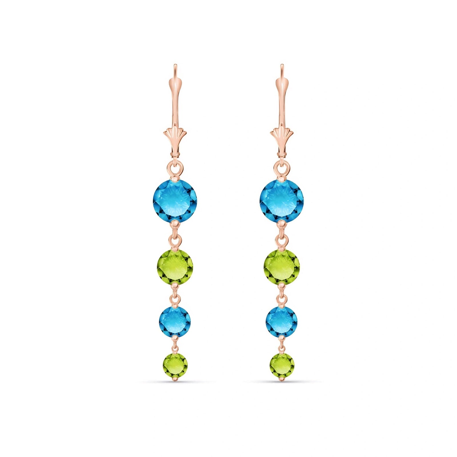 Rose Gold Peridot & Blue Topaz — Mariadelfina