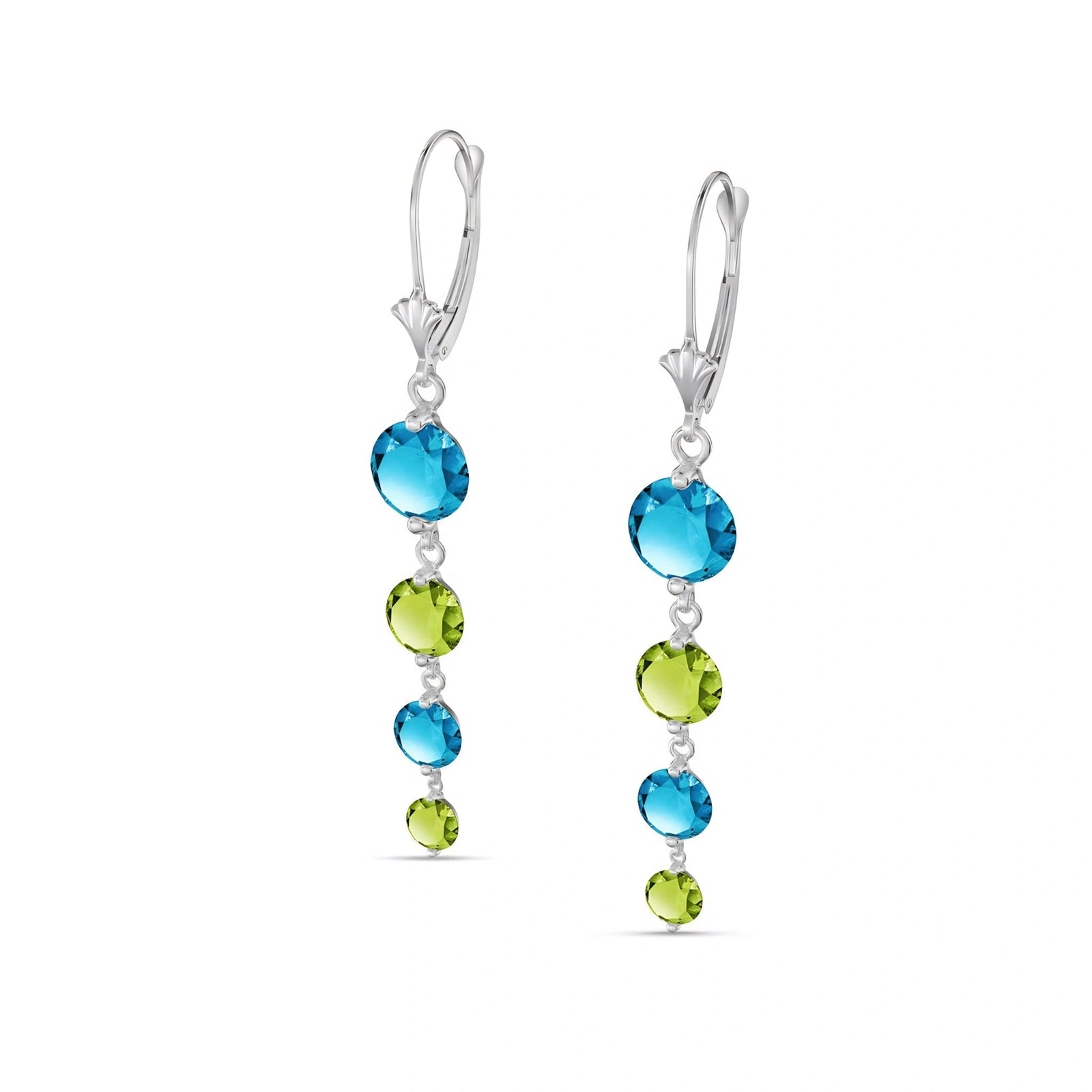 White Gold Peridot & Blue Topaz — Mariadelfina