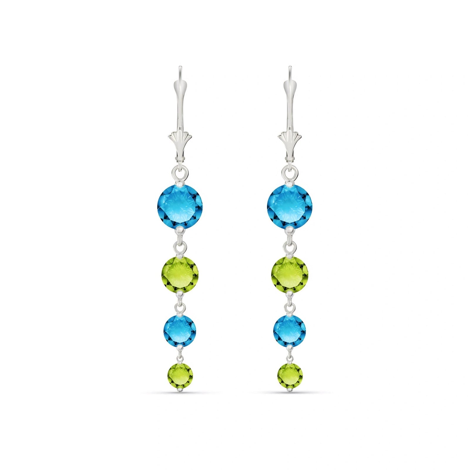 White Gold Peridot & Blue Topaz — Mariadelfina