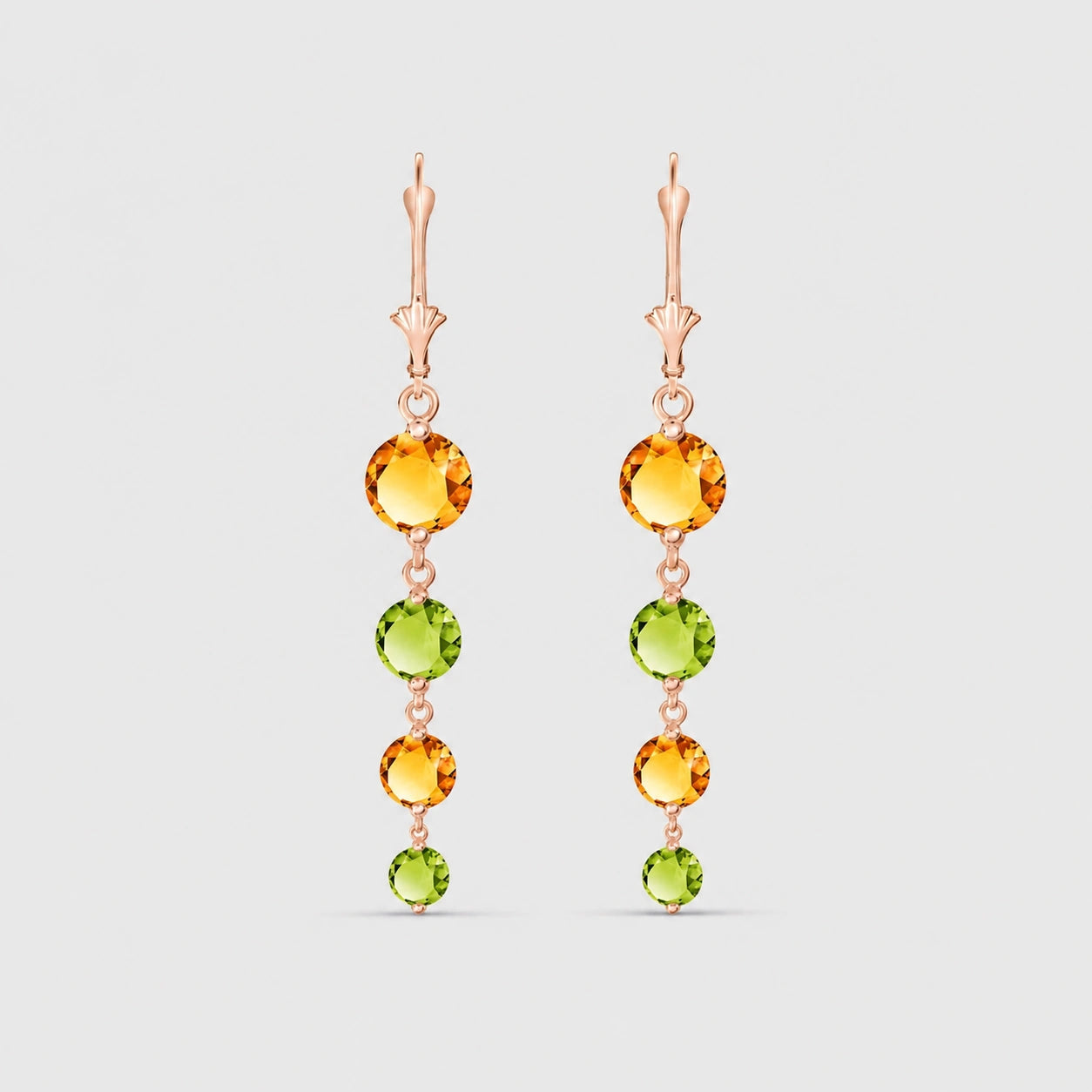 Rose Gold Peridot & Citrine — Mariadelfina