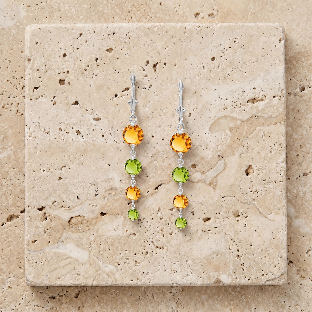 White Gold Peridot & Citrine — Mariadelfina