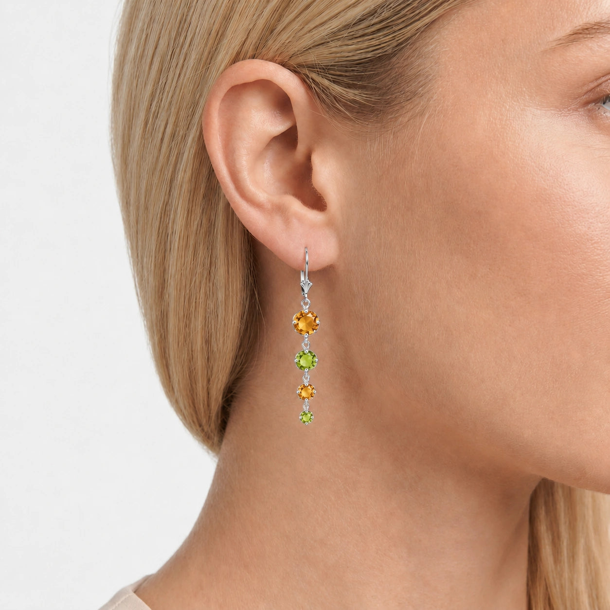 White Gold Peridot & Citrine — Mariadelfina