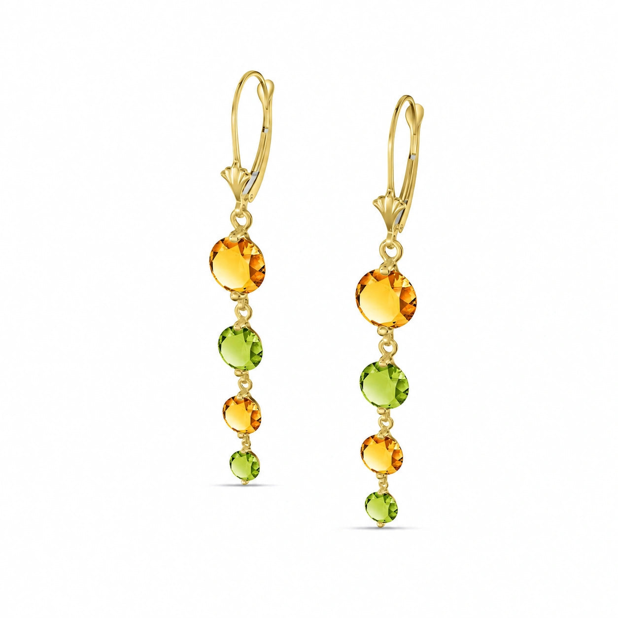 Yellow Gold Peridot & Citrine — Mariadelfina