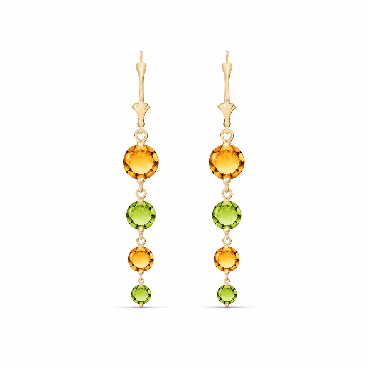 Yellow Gold Peridot & Citrine — Mariadelfina