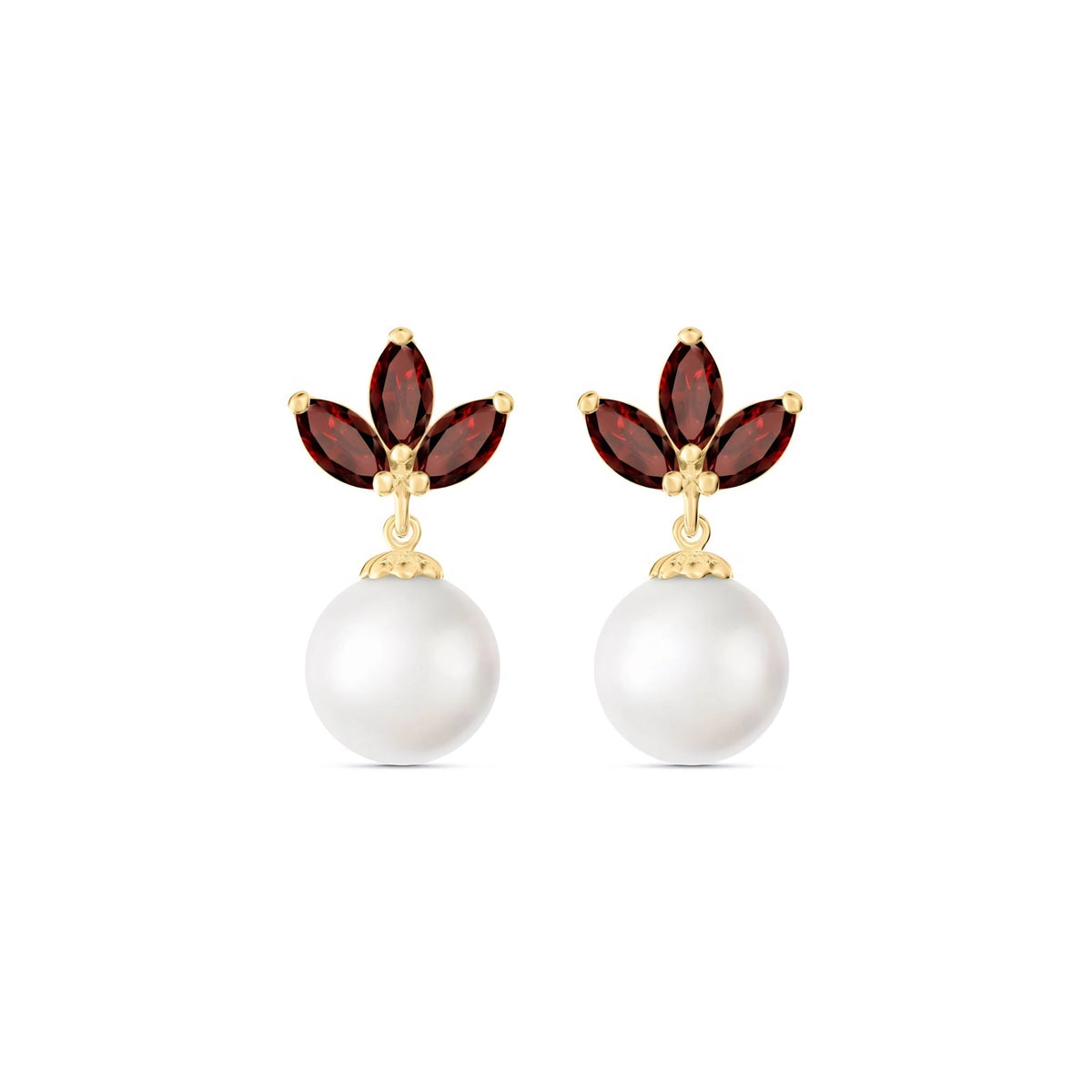 Yellow Gold Earrings Opal 10K — Adelina