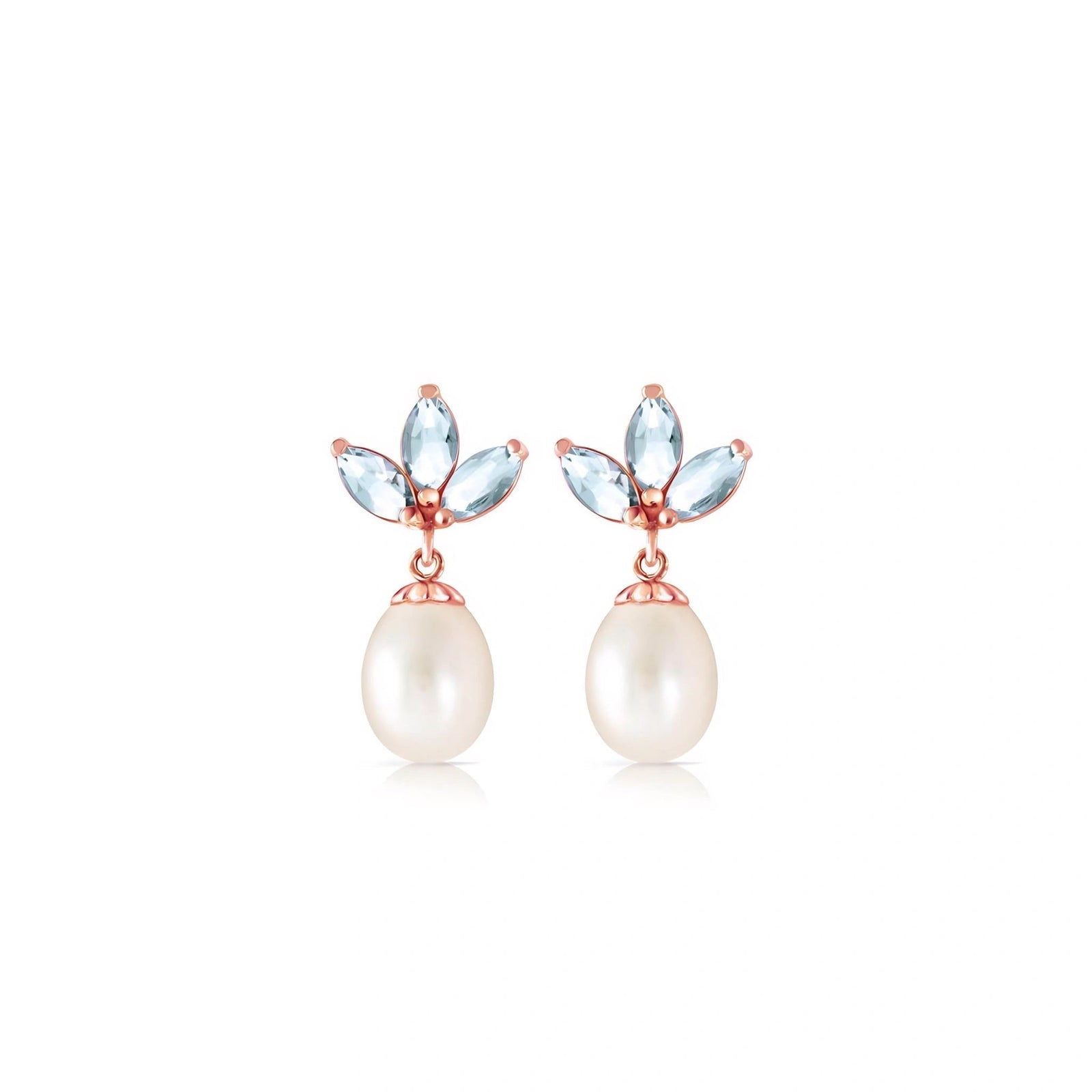Rose Gold Earrings Peridot 10K — Adelina