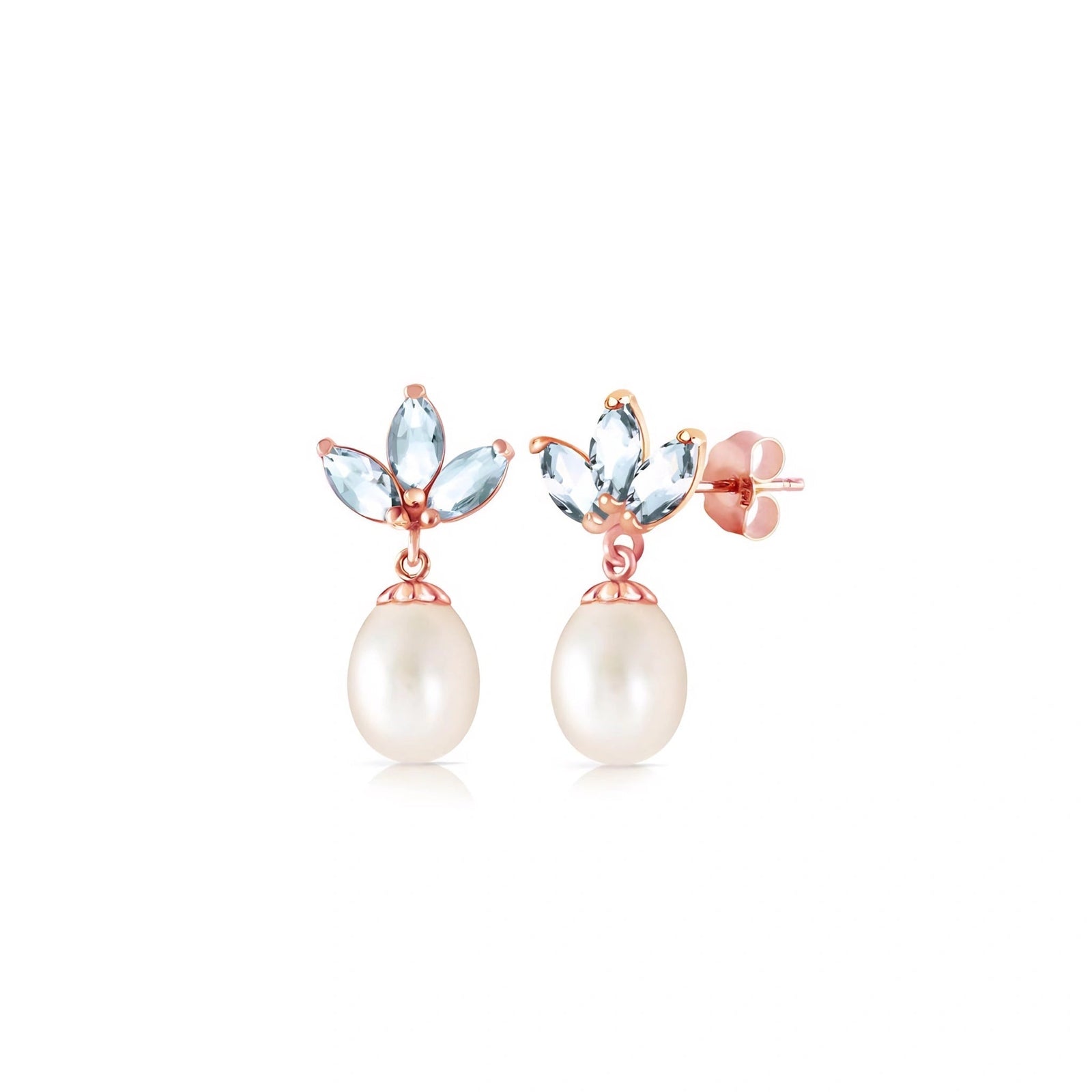 Rose Gold Earrings Peridot 10K — Adelina
