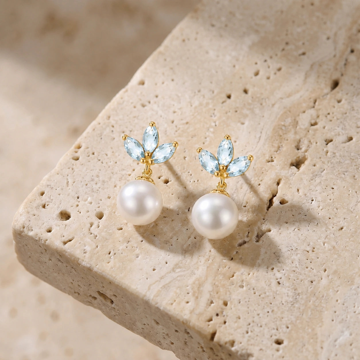 Yellow Gold Earrings Peridot 10K — Adelina