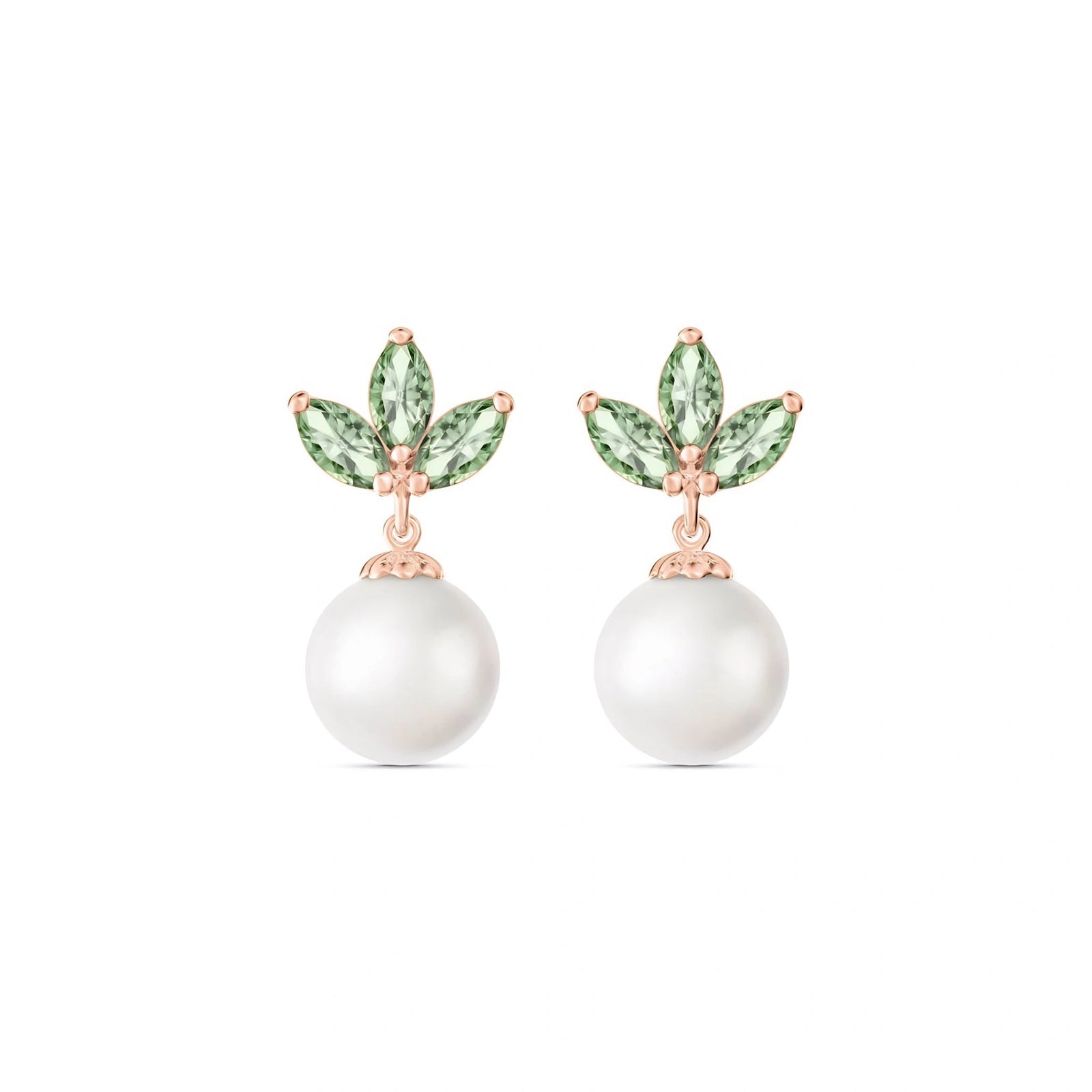 Rose Gold Earrings Tanzanite 10K — Adelina