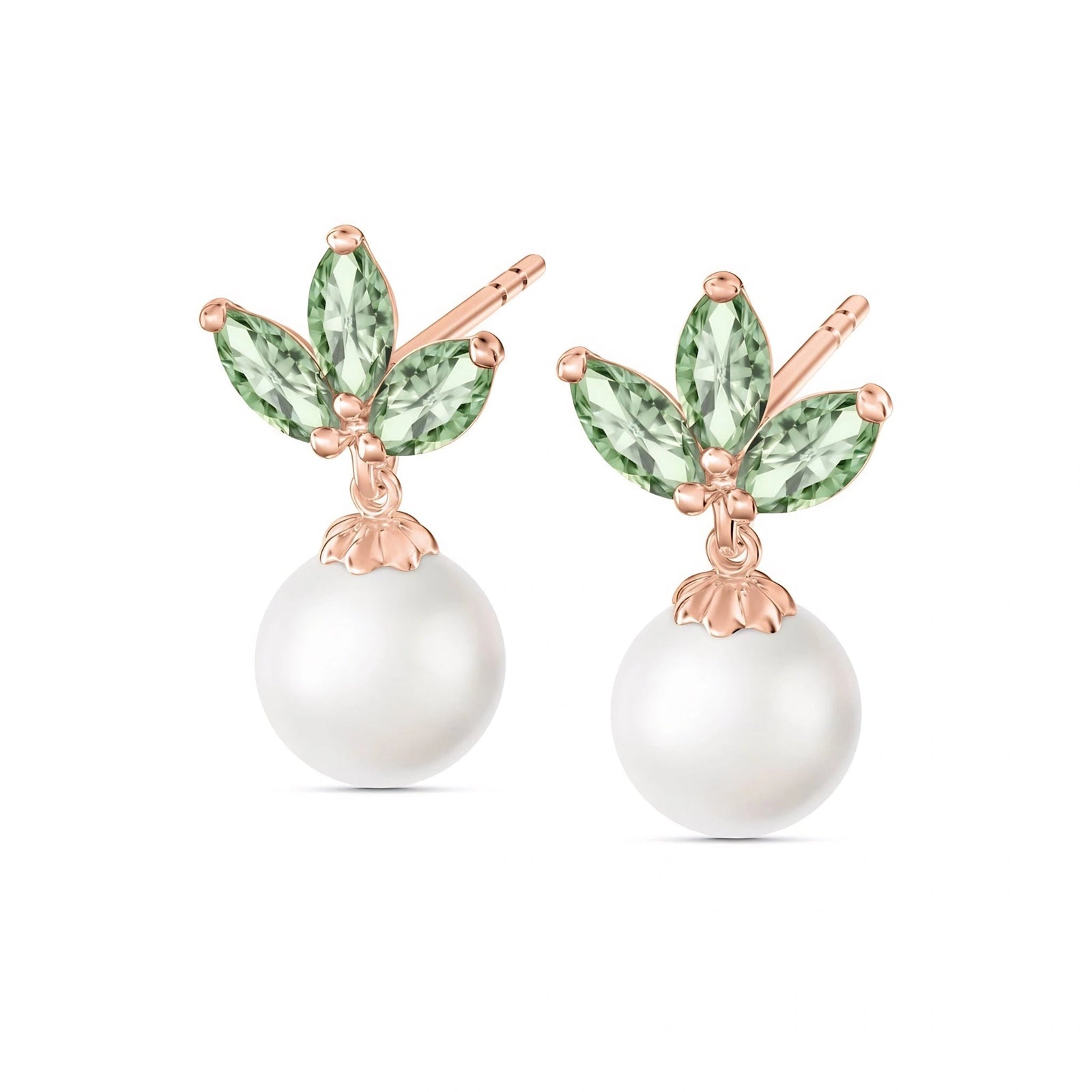 Rose Gold Earrings Tanzanite 10K — Adelina