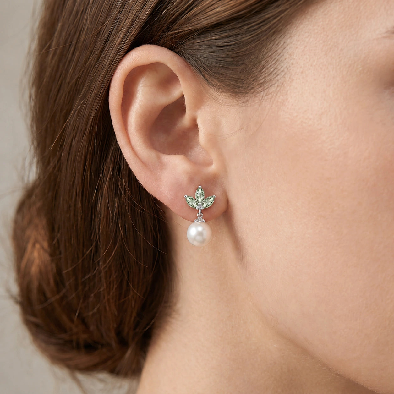 White Gold Earrings Tanzanite 10K — Adelina