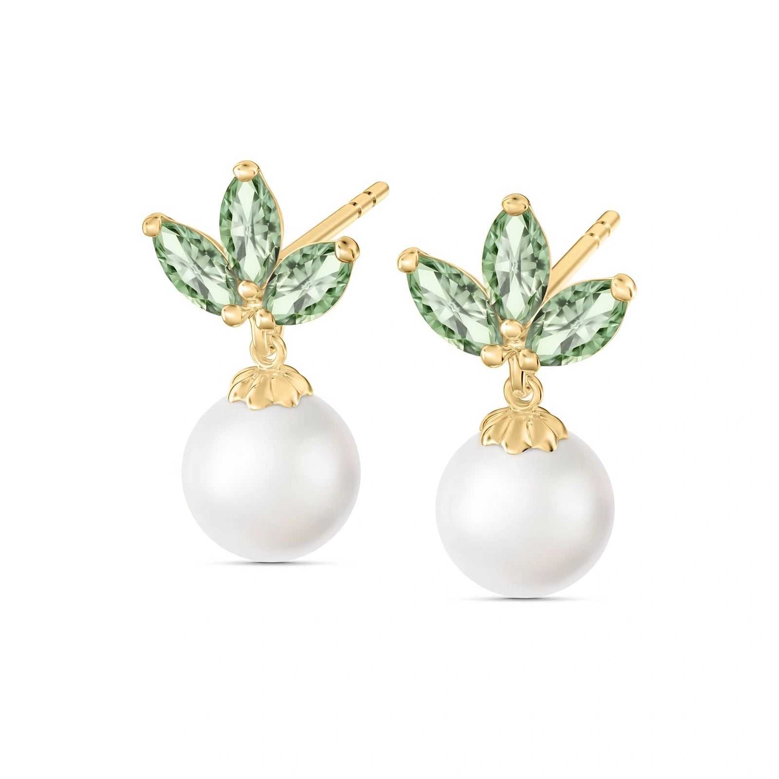 Yellow Gold Earrings Tanzanite 10K — Adelina