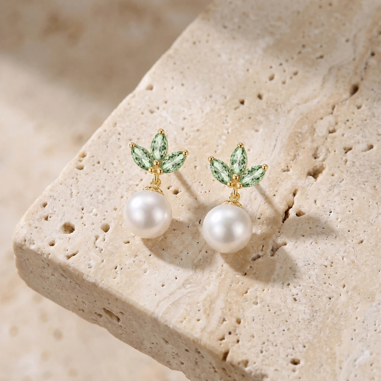 Yellow Gold Earrings Tanzanite 10K — Adelina