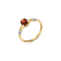 Yellow Gold Diamond & Garnet — Gabriella