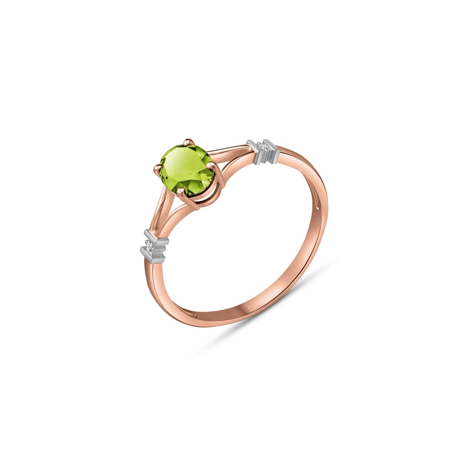 Rose Gold Diamond & Peridot — Gabriella
