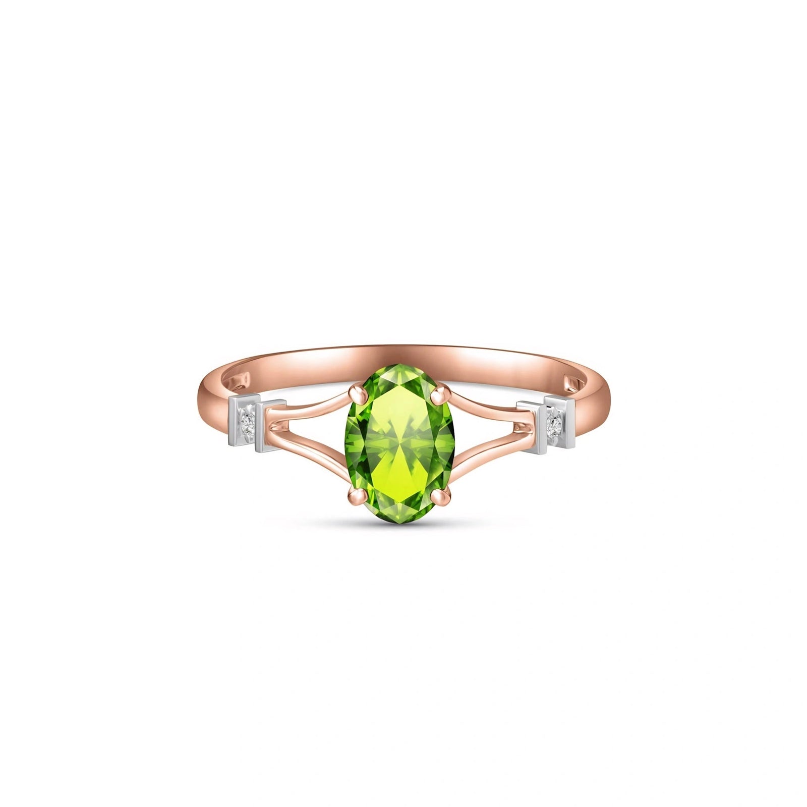 Rose Gold Diamond & Peridot — Gabriella