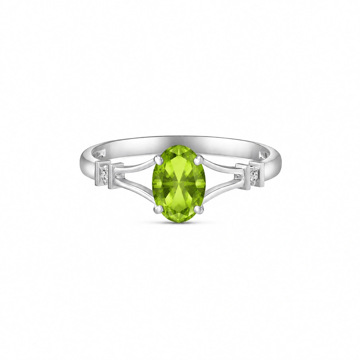 White Gold Diamond & Peridot — Gabriella