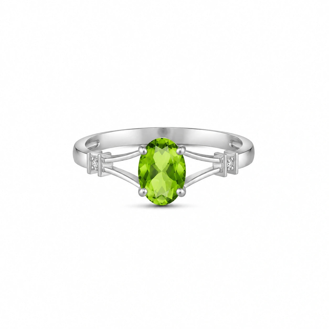 White Gold Diamond & Peridot — Gabriella