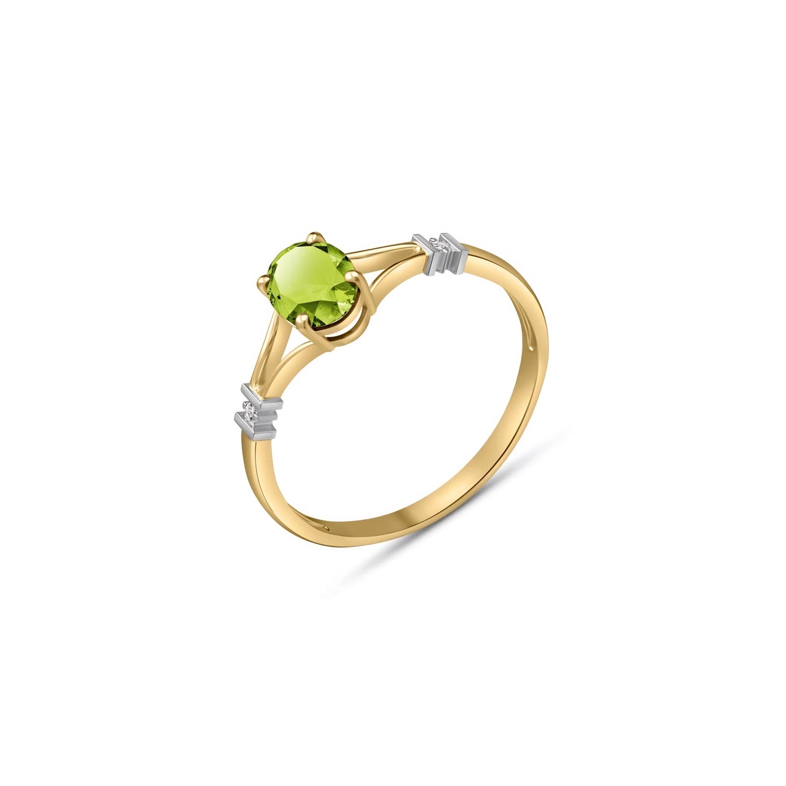 Yellow Gold Diamond & Peridot — Gabriella